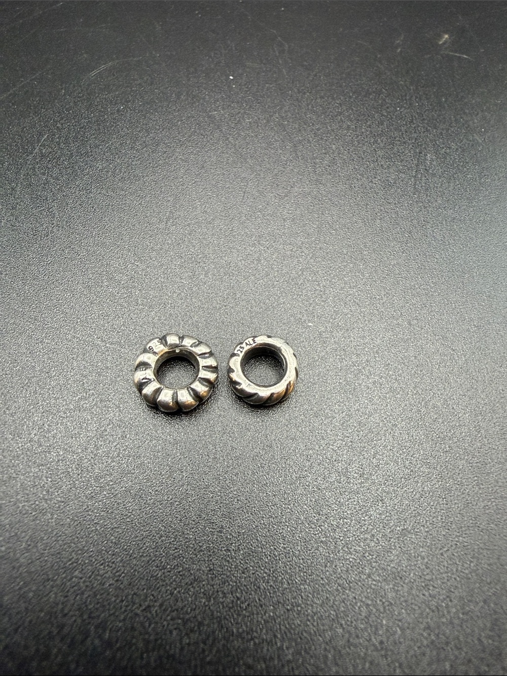 Set of two Pandora spacer charms